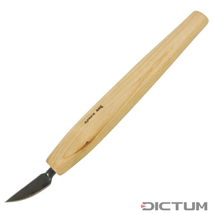 Couteau De Sculpture Amérindien (Mettgar), Couteau Légérement Courbé