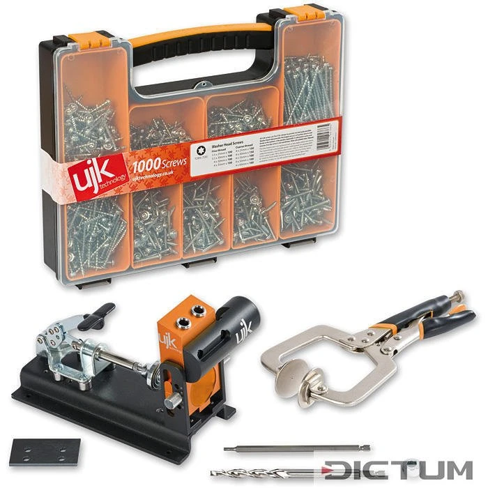 Gabarit De Perçage En Biais, UJK Pocket Hole, Set Complet 1 Gabarit De Perçage En Biais, UJK Pocket Hole, Set Complet