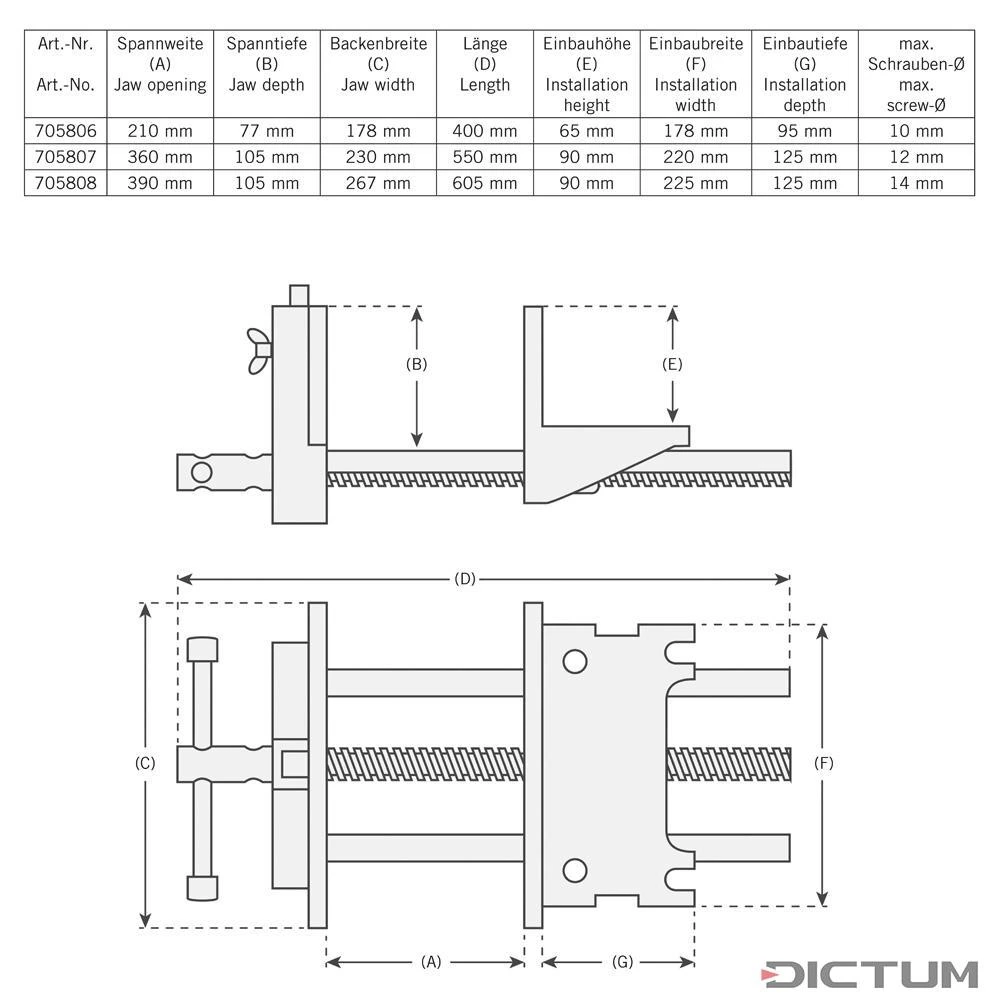 Étau D'établi Lourd, 210 Mm 2 Étau D'établi Lourd, 210 Mm - Image 2