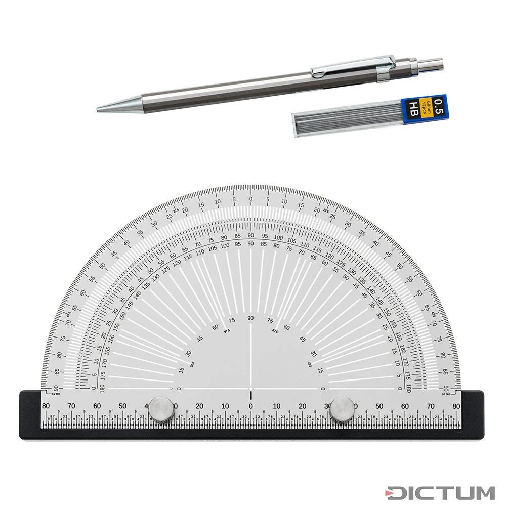 Règle à Tracer De Précision Avec Rapporteur D'angle Hattori