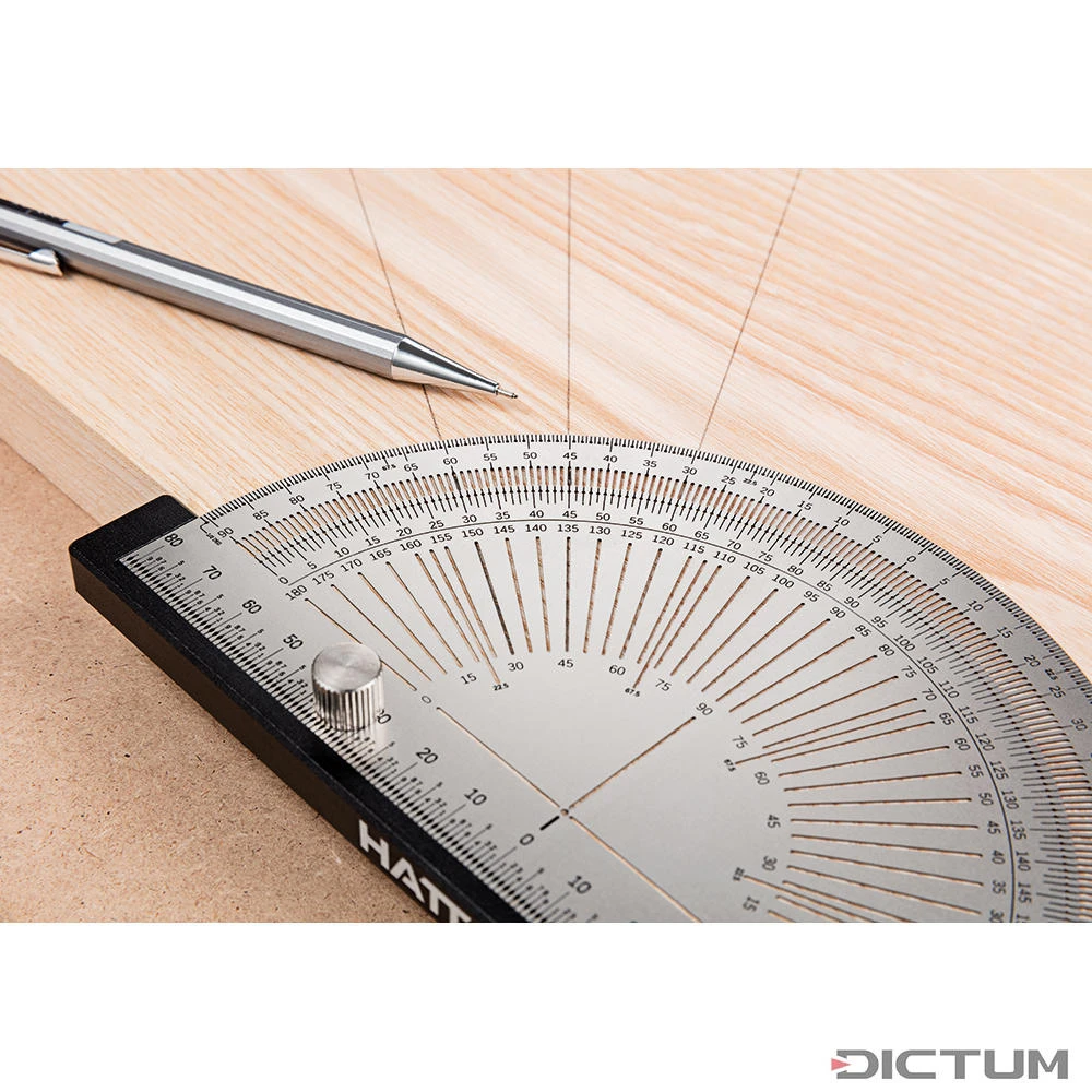 Règle à Tracer De Précision Avec Rapporteur D'angle Hattori - Image 2