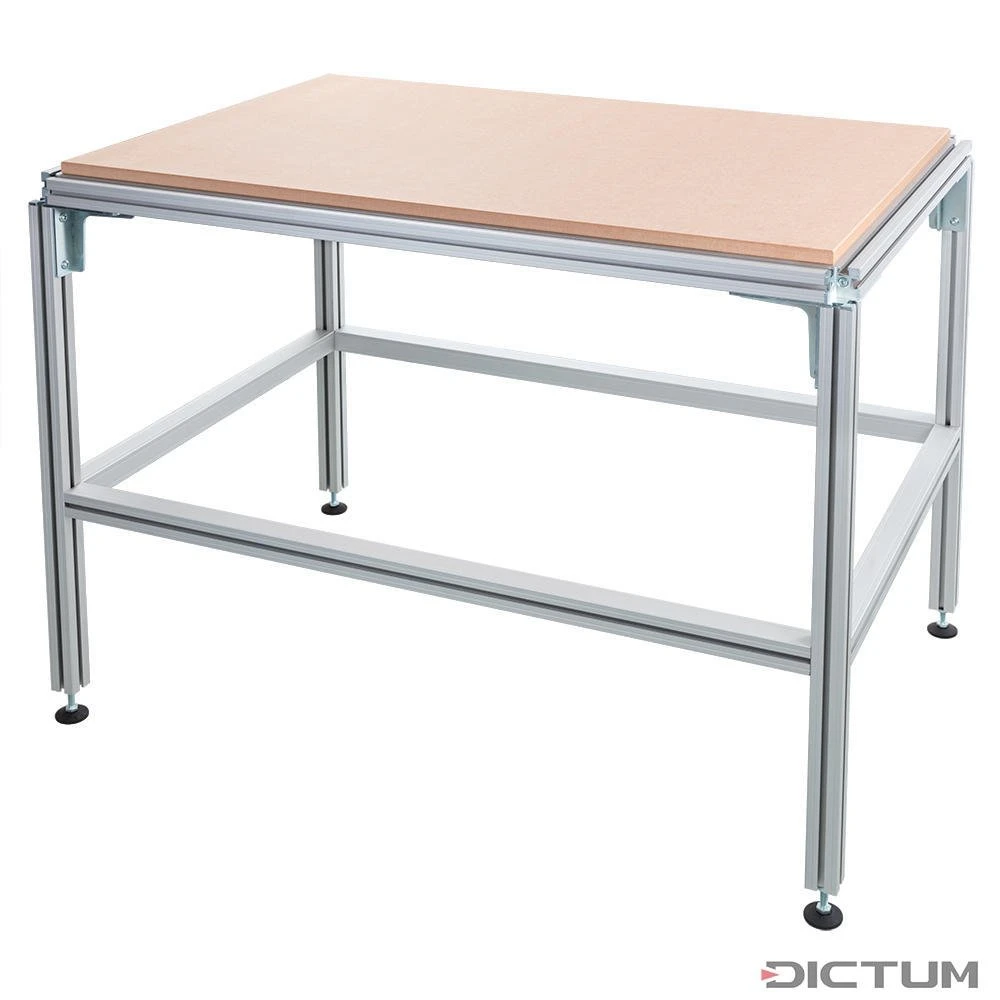 Table Multifonctions DICTUM PRO, Plateau Fermé, MDF, Marron