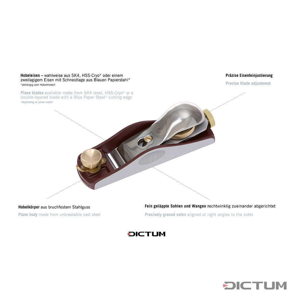 Rabot De Paume DICTUM, à Angle Faible 12°, Fer SK4 - Image 5